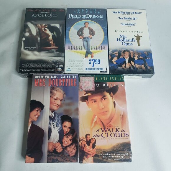 Lot of Sealed VHS Mrs. Doubtfire Apollo 13 Mr. Holland's Opus Field Of Dreams - Picture 5 of 5